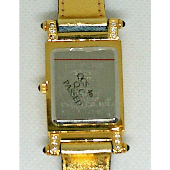Gruen Women's 24MM Watch GR9987L Gold Tone Crystal Bezel Reversible Denim Band - Picture 9 of 9